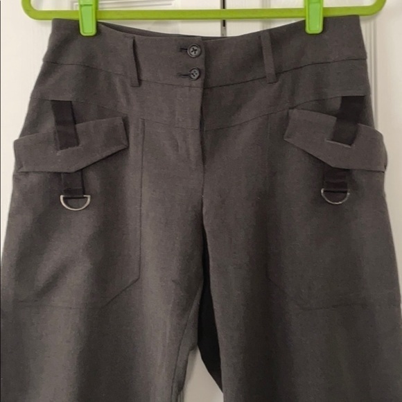 Ronen Chen Khaki and Black Bow Capri Pants Made in Israel Military Style - Picture 1 of 14